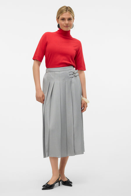 Pull met rolkraag - rood