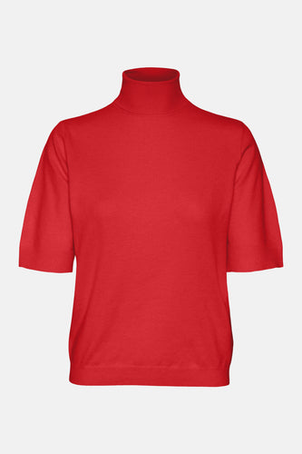 Pull met rolkraag - rood - VERO MODA®