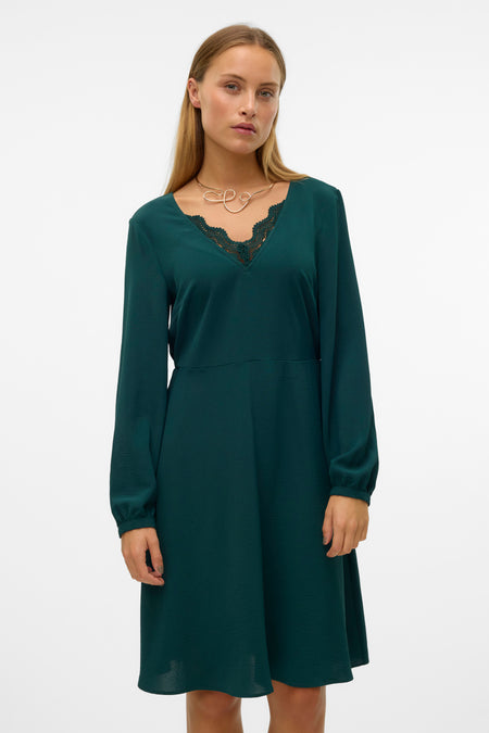 Kleedje met lange mouwen - groen