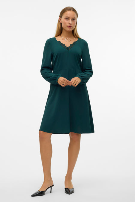 Kleedje met lange mouwen - groen