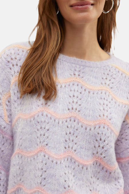 Pull met ronde hals - paars