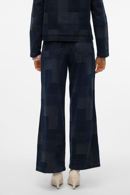 VMREMY MR WIDE PATCHWORK JEANS