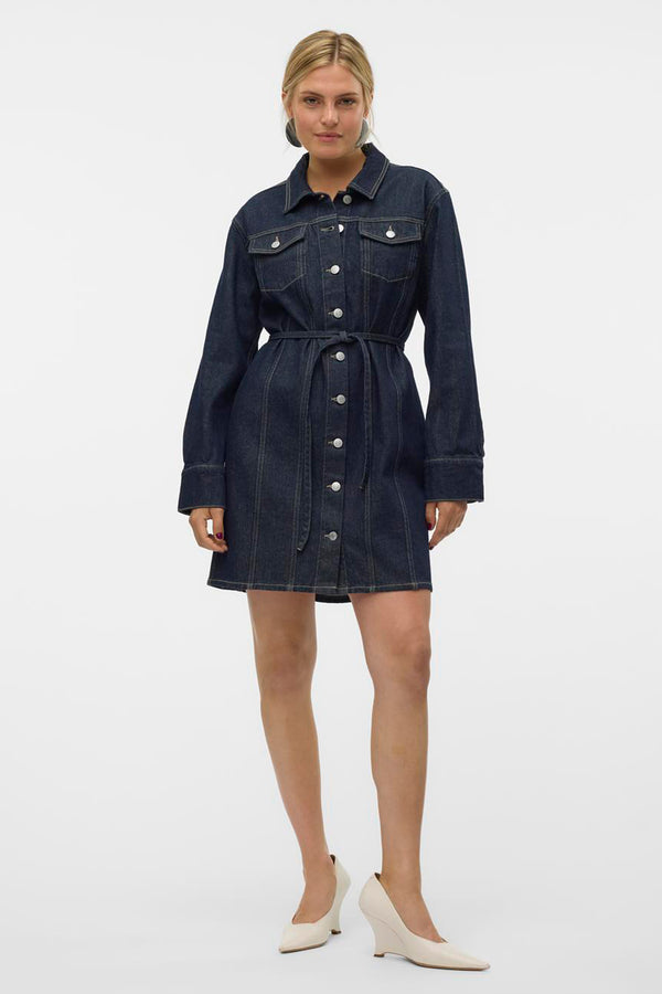 Kleedjes (lange mouwen) Dark blue denim - VERO MODA®