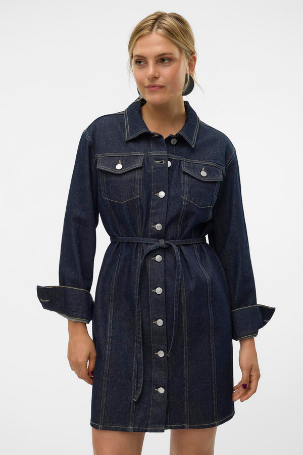 Kleedjes (lange mouwen) Dark blue denim - VERO MODA®