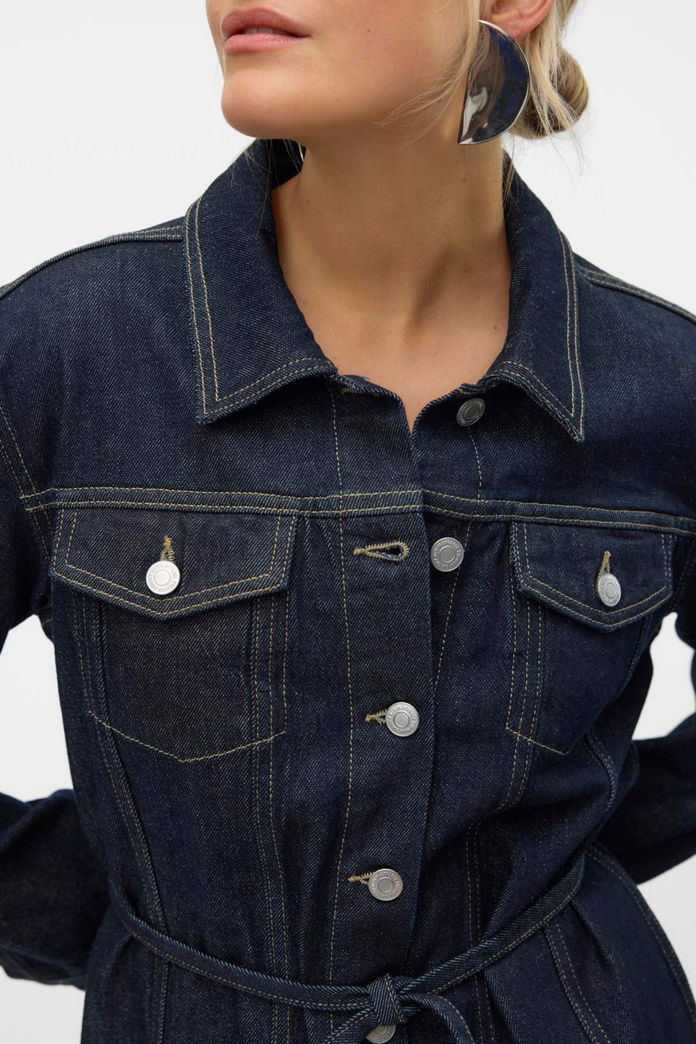 Kleedjes (lange mouwen) Dark blue denim - VERO MODA®