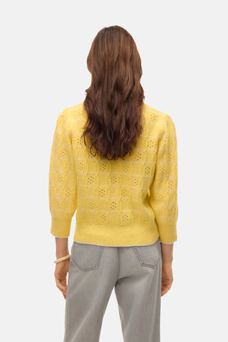 Pull met ronde hals - geel - VERO MODA®