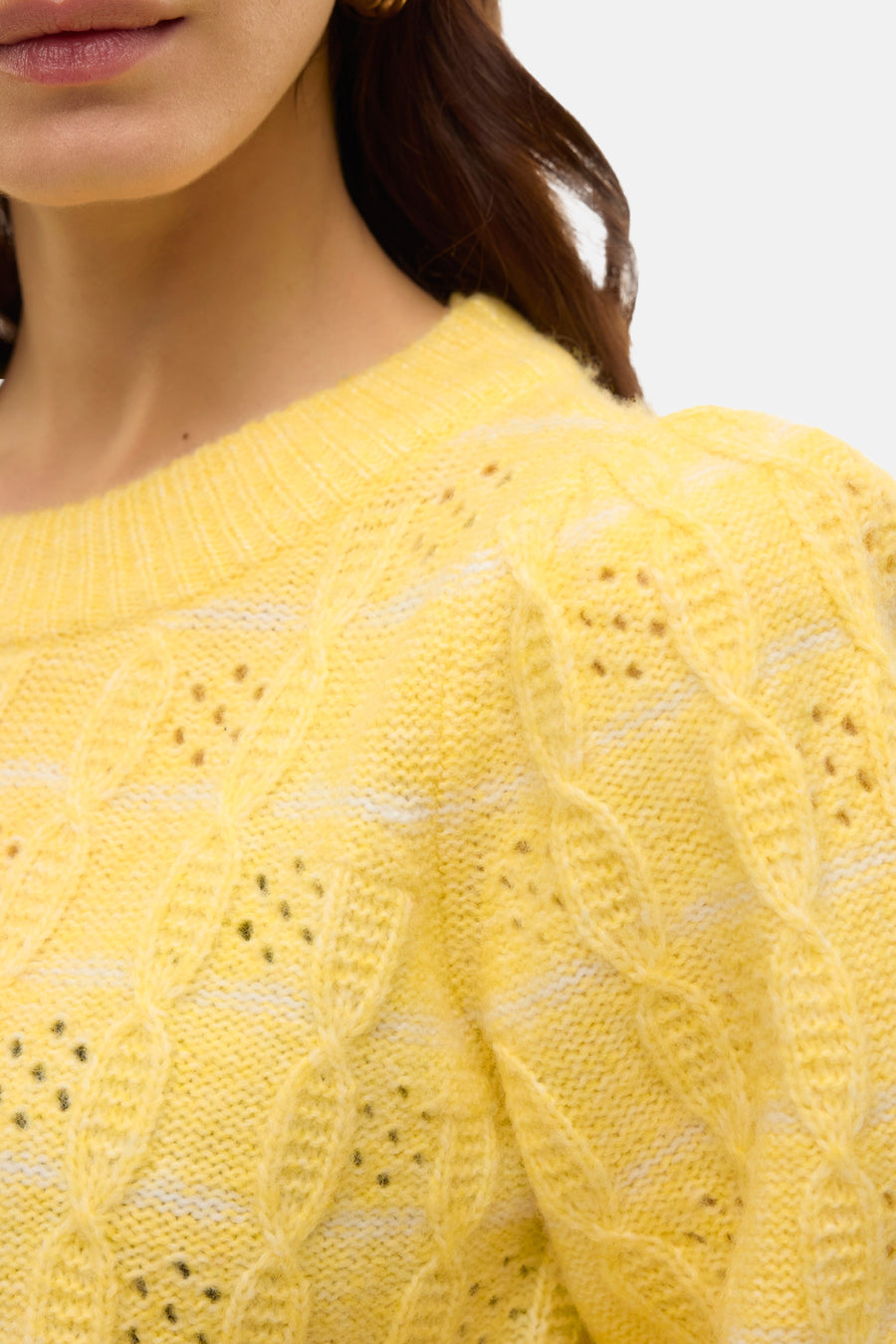 Pull met ronde hals - geel - VERO MODA®