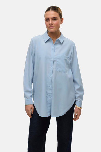 Chemise à manches longues - bleu