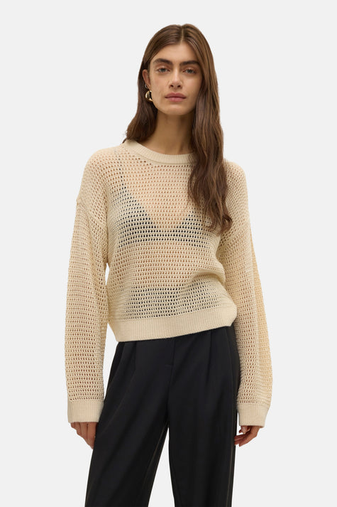 VMNEWMADERA LS O-NECK PULLOVER BOO