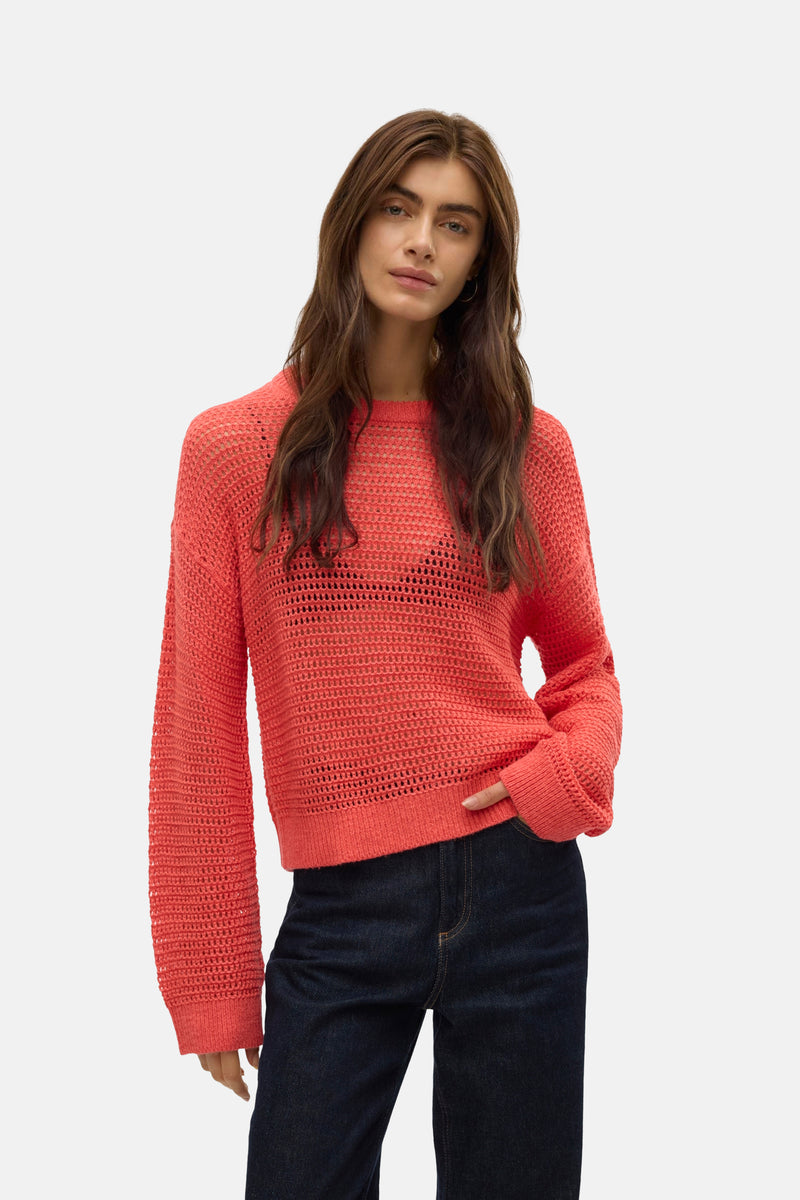 VMNEWMADERA LS O-NECK PULLOVER BOO