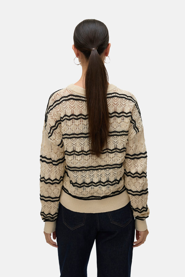 Trui met ronde hals Ecru - VERO MODA®