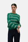 Pull met ronde hals - groen