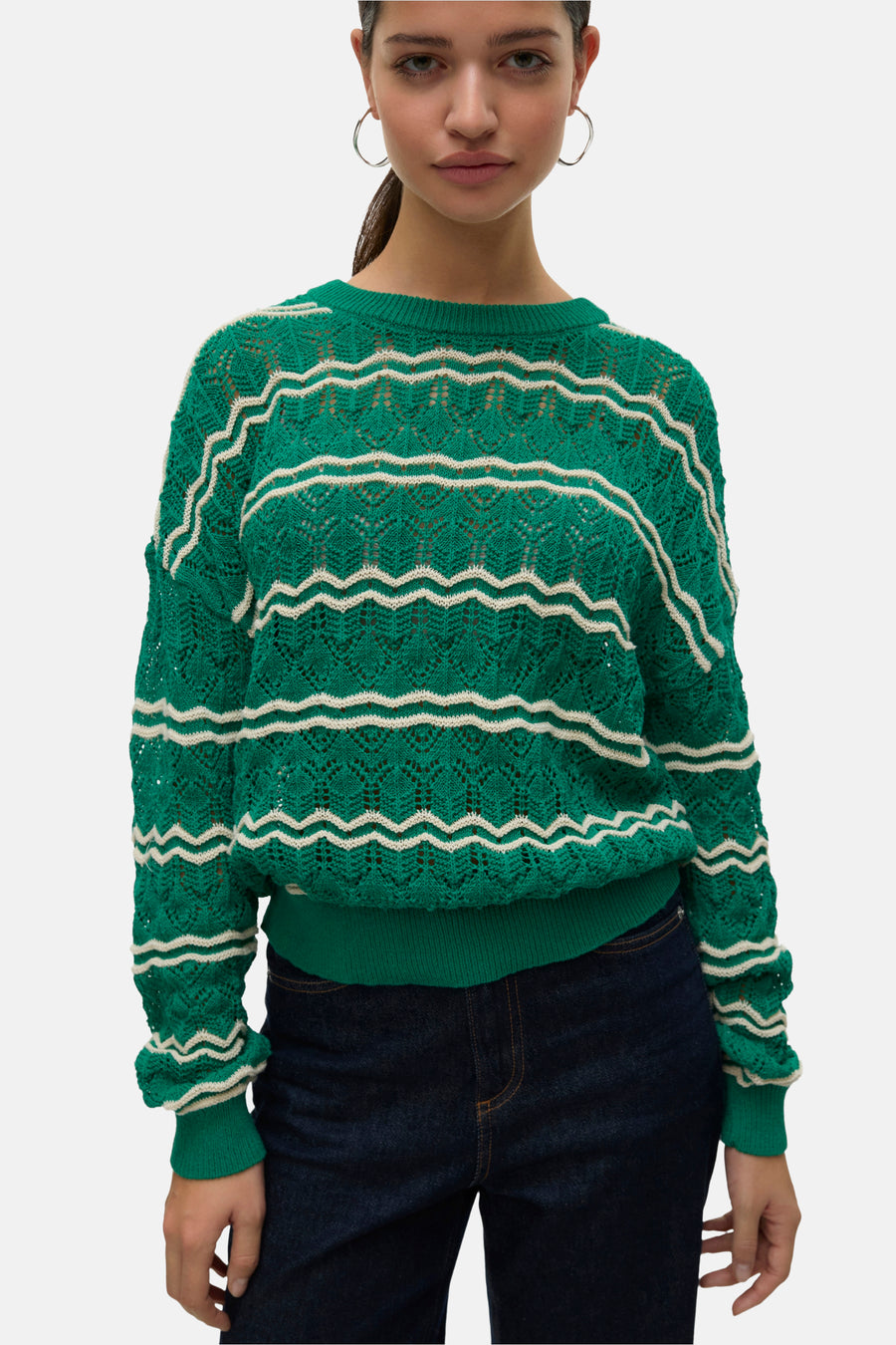Pull met ronde hals - groen - VERO MODA®