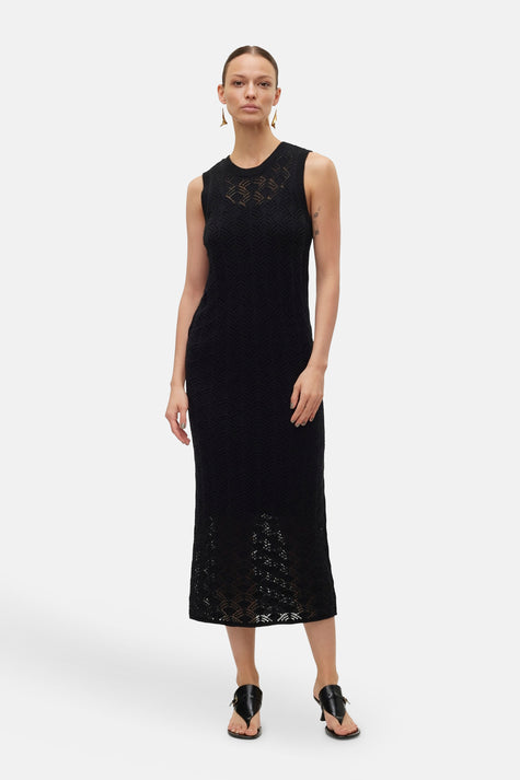 VMNEWVERENA SL O-NECK CALF DRESS BOO