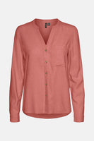 VMMYMILO L/S V-NECK SHIRT WVN GA