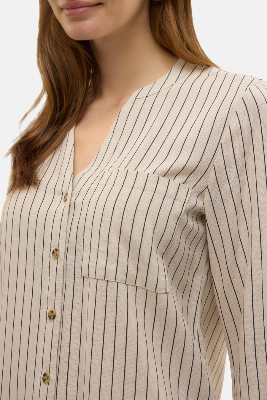 Chemise à manches longues - Beige - VERO MODA® - 4