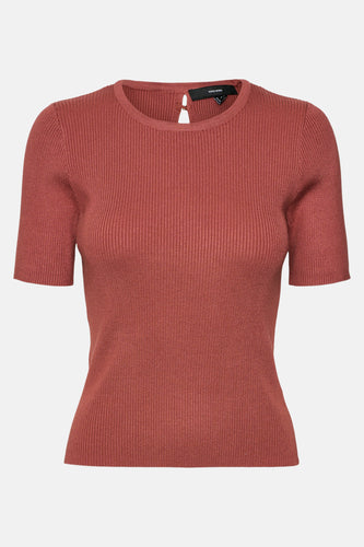 Pull met ronde hals - bruin