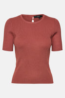 Pull met ronde hals - bruin
