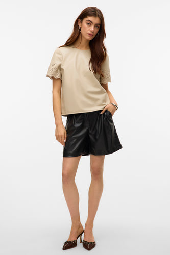 VMLONNY SS PU TOP WVN