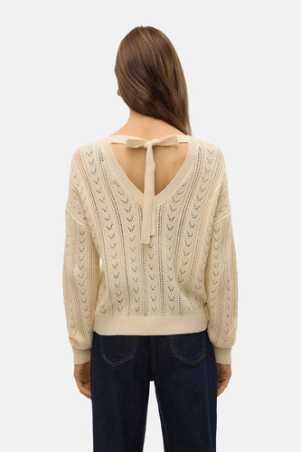 Pull à col rond - écru - VERO MODA®