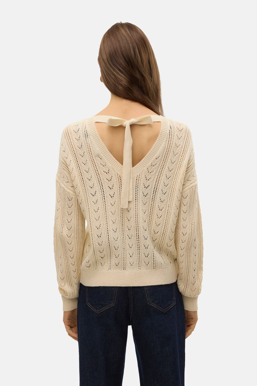 Pull à col rond - écru - VERO MODA®