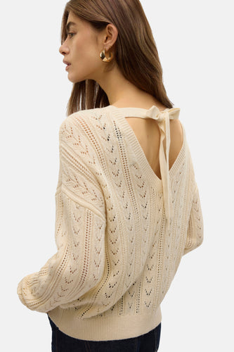 Pull à col rond - écru - VERO MODA®