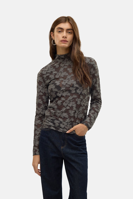 VMINA LS HIGH NECK TOP JRS GA