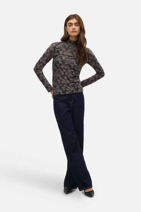 VMINA LS HIGH NECK TOP JRS GA