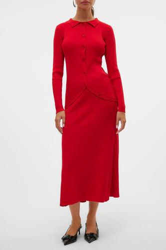 Lange rok - rood - VERO MODA®