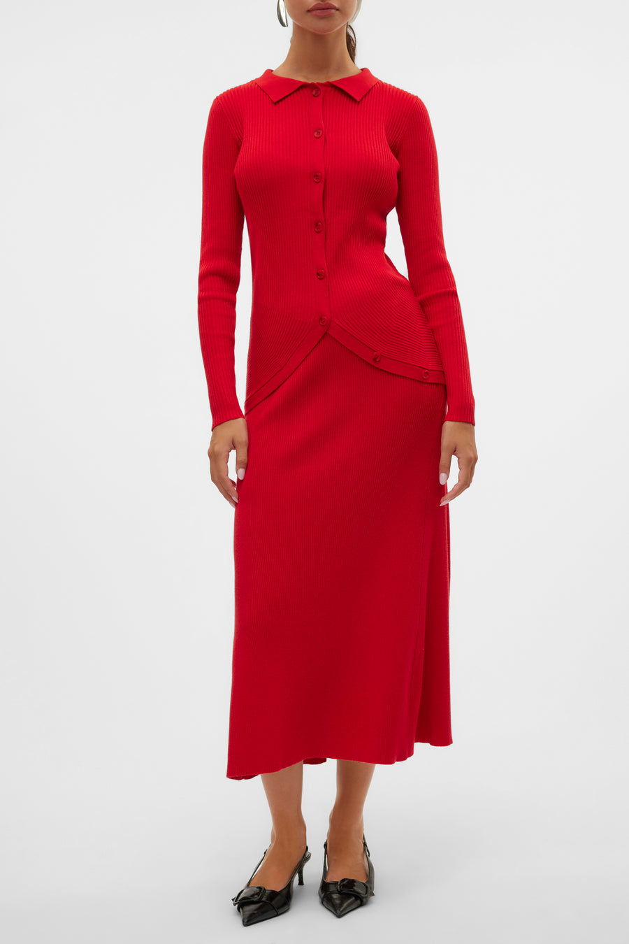 Lange rok - rood - VERO MODA®