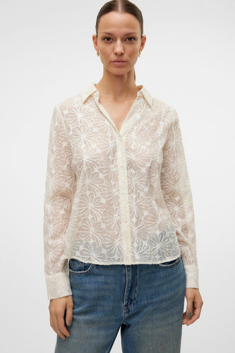 Chemise à manches longues - écru - VERO MODA® - 6
