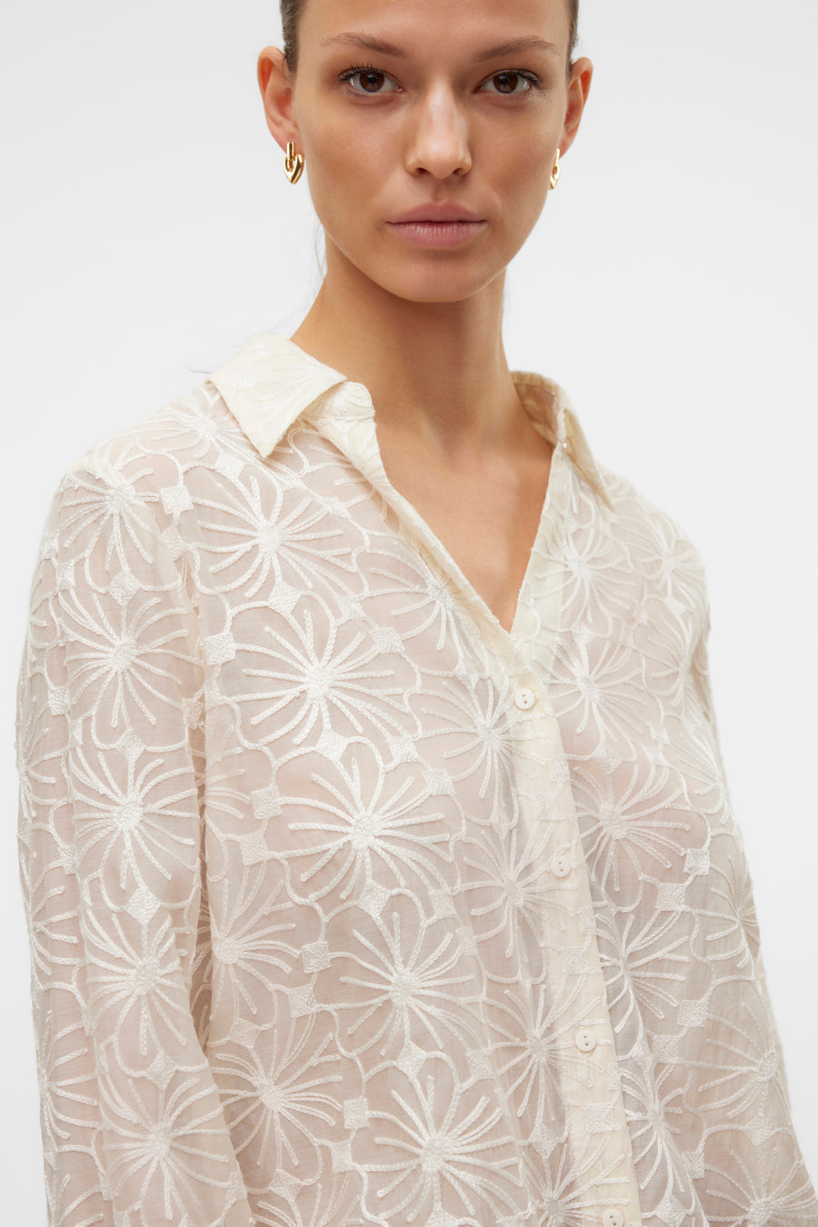 Chemise à manches longues - écru - VERO MODA® - 5