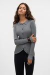 Trui met V-hals Grijs - VERO MODA®