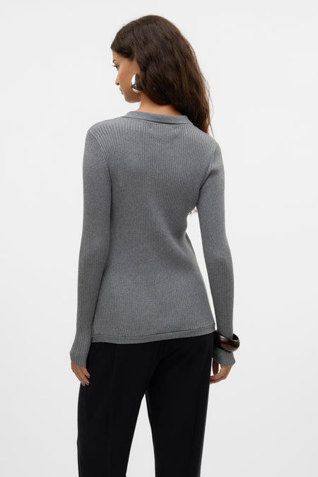 VMWILLOW LS POLO CARDIGAN VIP