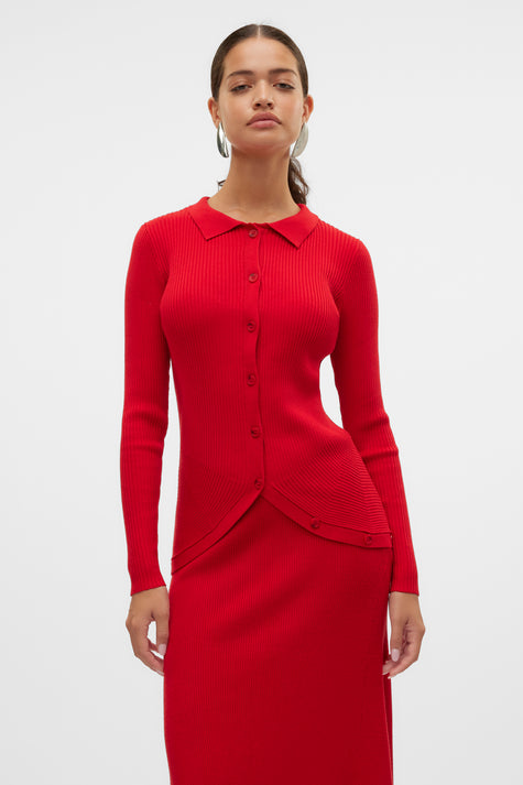 VMWILLOW LS POLO CARDIGAN VIP