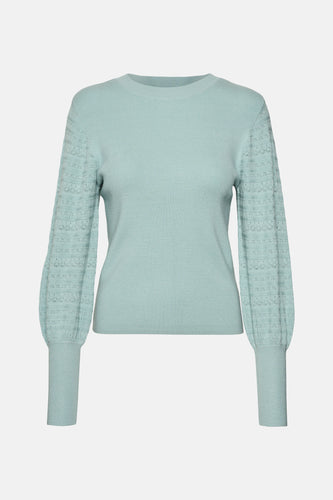Pull à col rond - Bleu clair - VERO MODA®