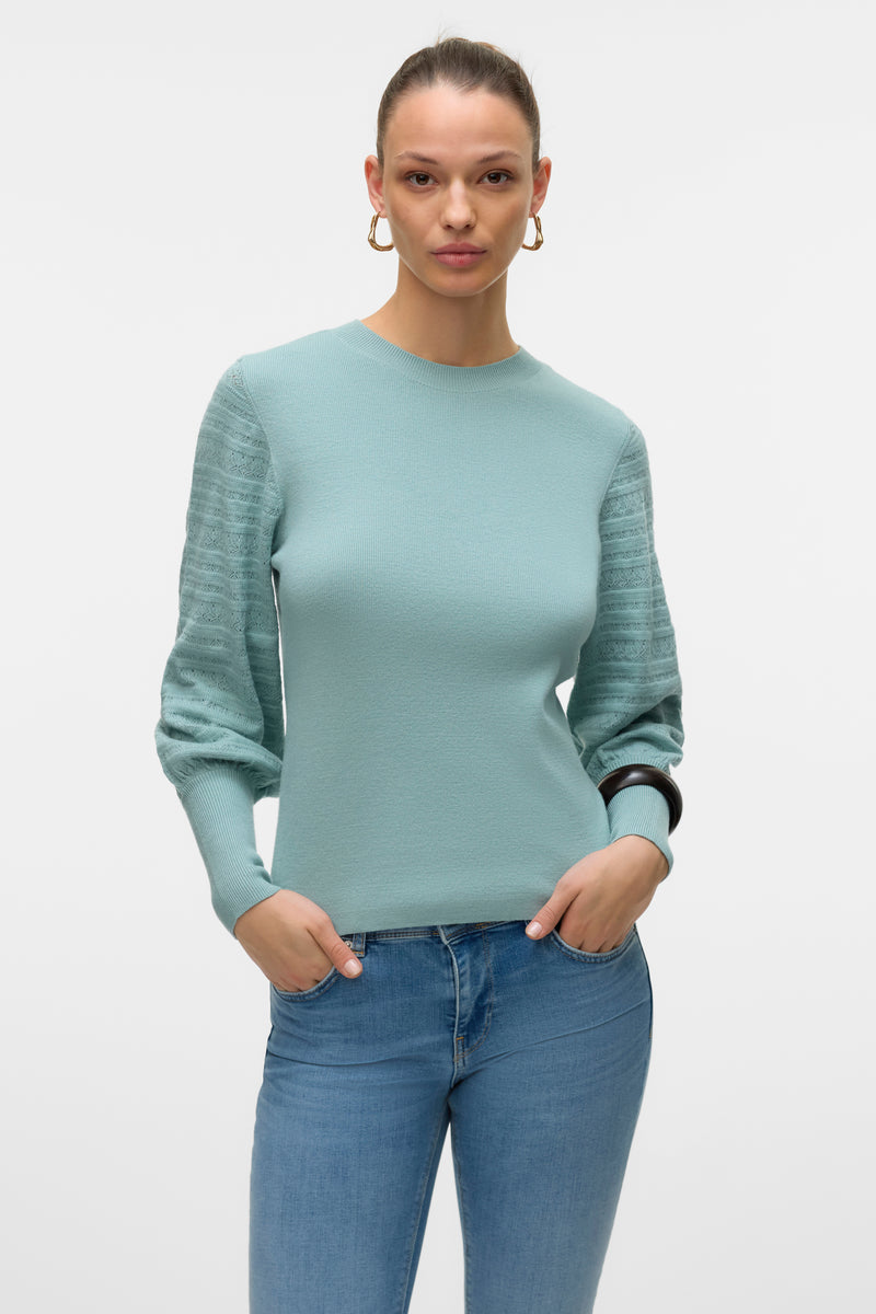 Pull met ronde hals - Lichtblauw