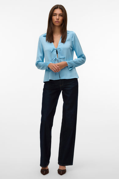Blouse (lange mouwen) Blauw - VERO MODA®