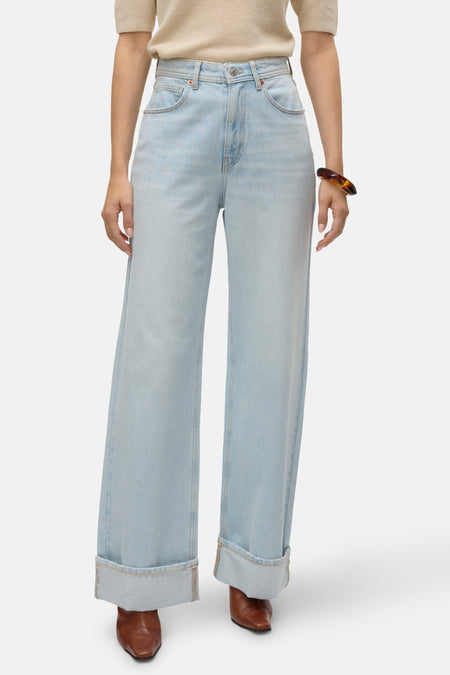 VMKATHY SHR WIDE FOLD UP DNM JEANS DO340