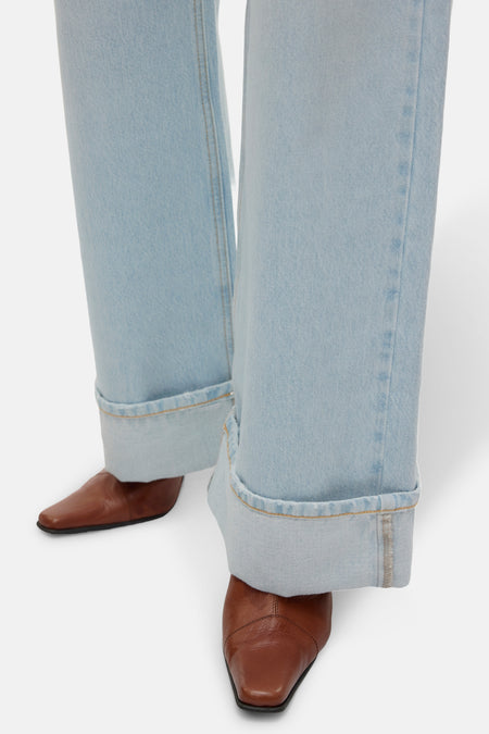 VMKATHY SHR WIDE FOLD UP DNM JEANS DO340