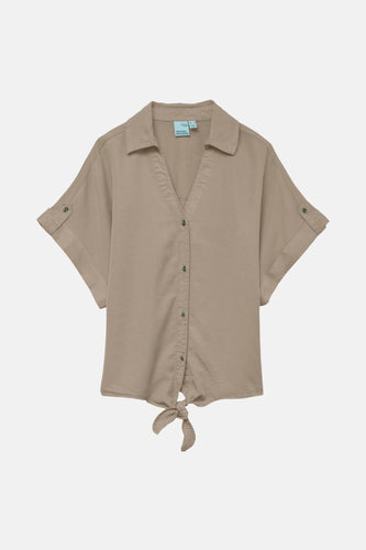 Hemd met korte mouwen - beige