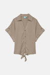 VMFLEUR SS BOW TENCEL SHIRT
