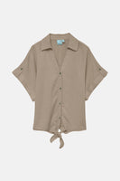 VMFLEUR SS BOW TENCEL SHIRT