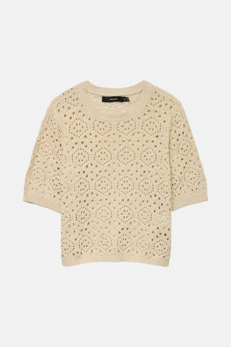 Pull met ronde hals - beige - VERO MODA®