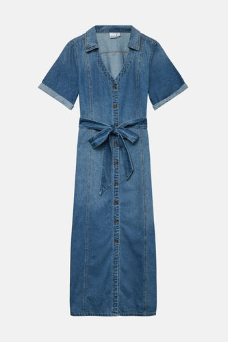 Kleedje met korte mouwen - Mid blue denim - VERO MODA®