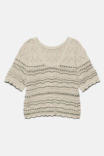 Pull met ronde hals - ecru - VERO MODA®