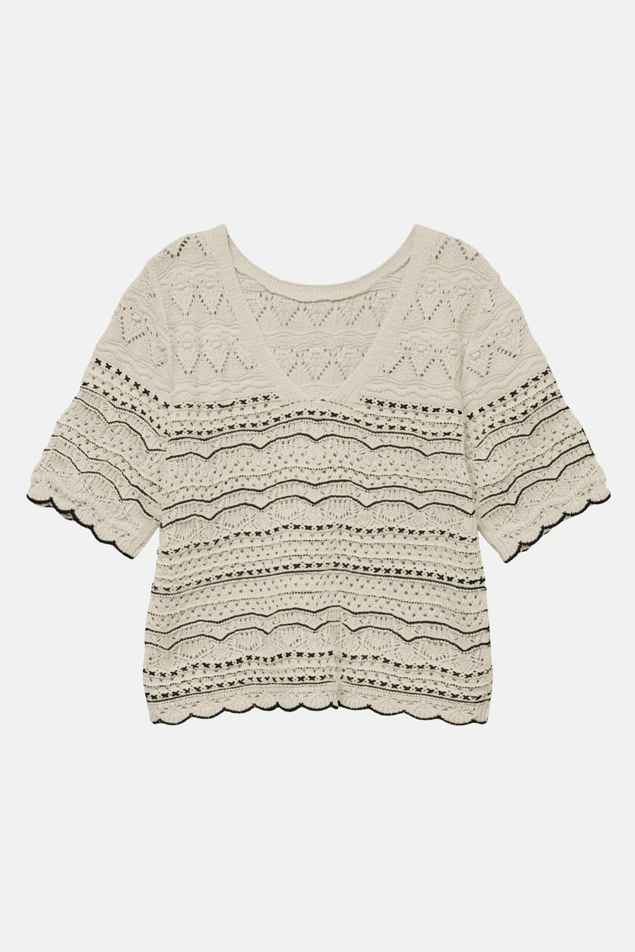 Pull met ronde hals - ecru - VERO MODA®