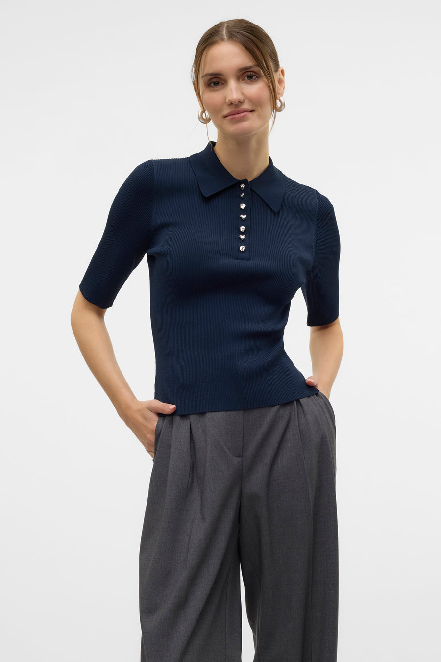Polo à manches courtes - bleu - VERO MODA®
