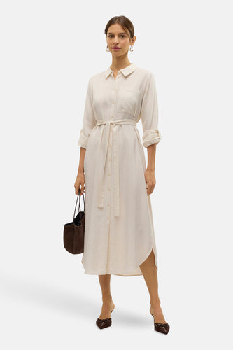 Kleedje met lange mouwen - beige
