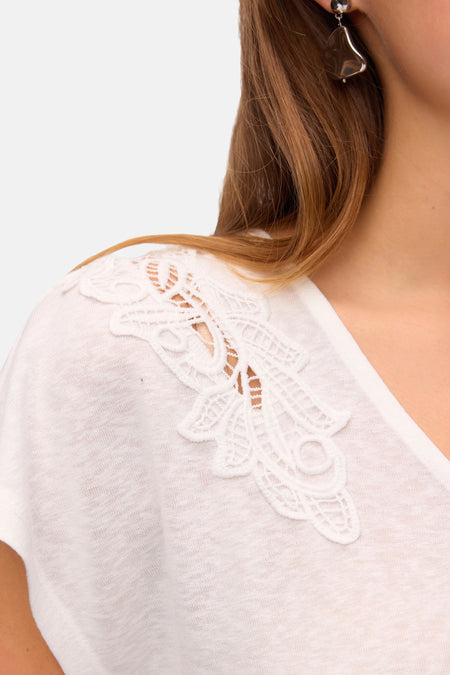 T-shirt met korte mouwen - wit